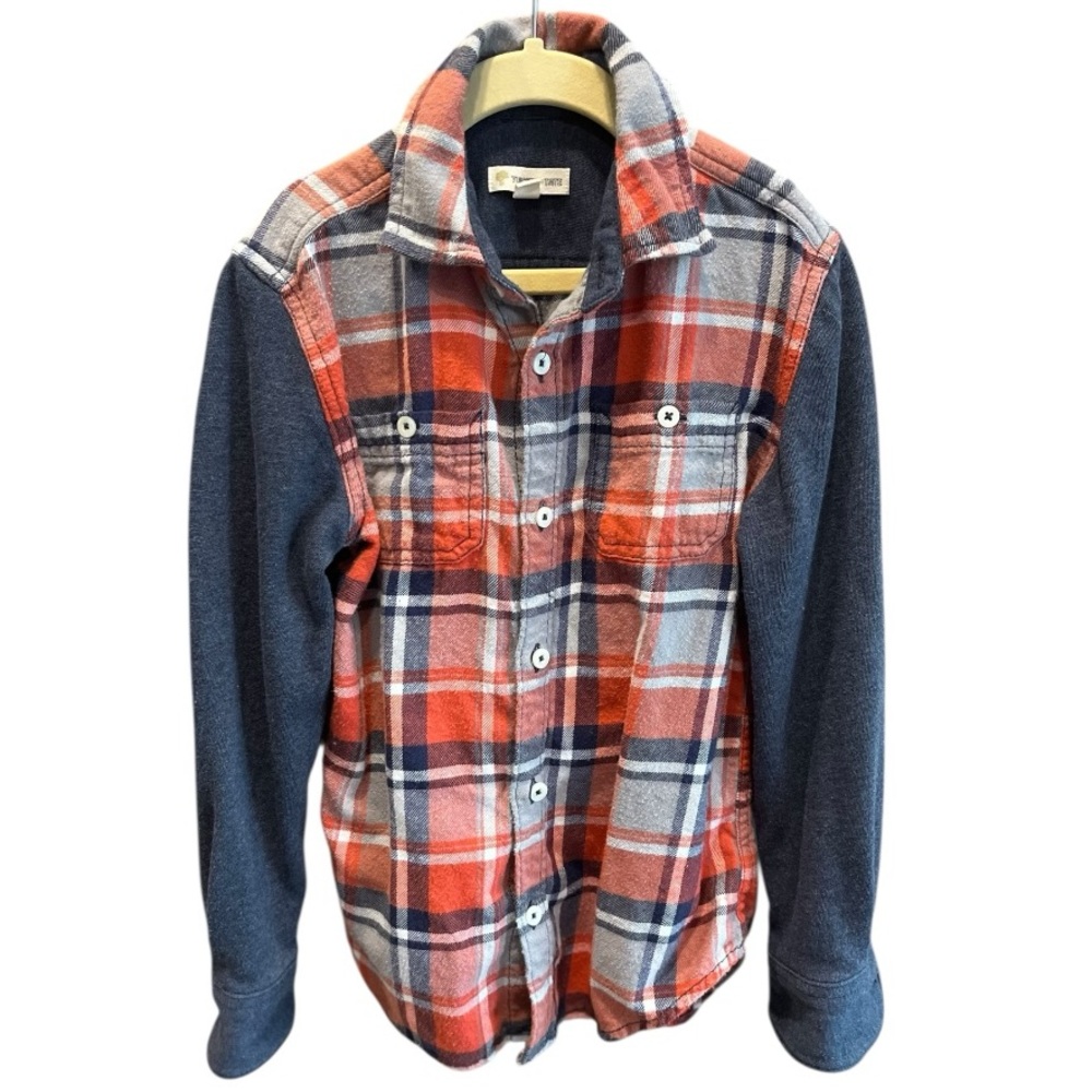 Size 6 Tucker and Tate flannel shirt boys orange blue